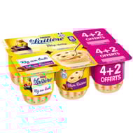 La Laitière riz au lait rhum raisins 4x115g + 2 offerts