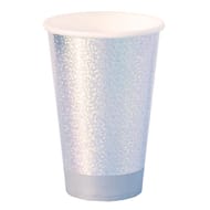 Gobelet x10 en carton holographique argent brillant 35cl