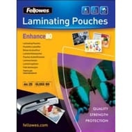 Fellowes 25 pochettes de plastification a4 80 microns