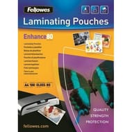 Fellowes kit de plastification 80 microns paquet de 50