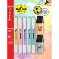 5 surligneurs stabilo swing cool pastel + 2 BOSS mini pastellove 2.0 "
