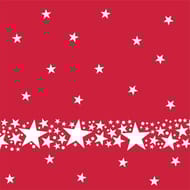 20 serviettes 25x25cm couronne inversée rouge