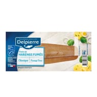 Delpierre filets de harengs fumés au bois de hêtre fumage doux 200g