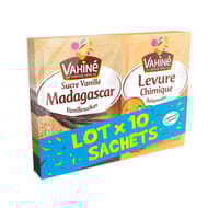 Vahiné lot sucre madagascar et levure chimique x 10 sachets - 92g