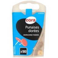 Cora punaises cuivre 10mm X100 en boîte distributrice