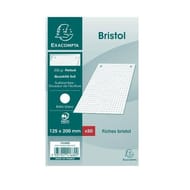 Exacompta 50 fiches bristoles perforées 125x200 5x5