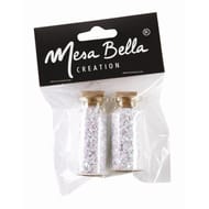 Mesa bella deco sachet 2 bouteilles de paillettes blanches