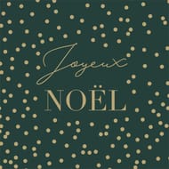 20 serviettes 33x33cm christmas dots or fond vert