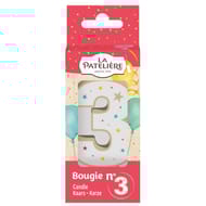 La patelière bougie chiffre 3