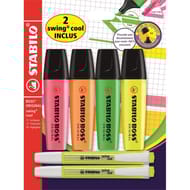 Stabilo - 4 boss original + 2 swing cool jaunes