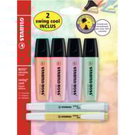 Stabilo 4 surligneurs boss original pastel + 2 swing cool