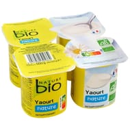 Nature bio yaourt nature issu de l'agriculture biologique 4x125g