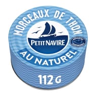 Petit Navire morceaux de thon au naturel démarche responsable 112g