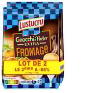 Lustucru sélection gnocchi à poêler extra fromage 285g x2 - 2ème à -68%