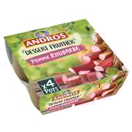 Andros dessert fruitier pommes rhubarbe 4x100g