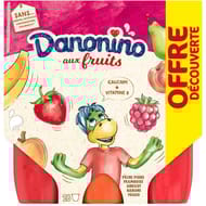 Danonino aux fruits panaché 18x50g offre découverte