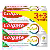 Colagte total dentifrice 24h defense classic 6x75ml 3+3 gratuits