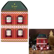 Bougies parfumées x4 maison noël