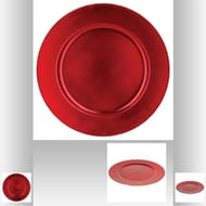 Assiette de présentation 33 cm coloris rouge