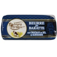 Isigny Ste Mère beurre de baratte aux cristaux de sel de Guérande 250g