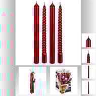 Bougies hautes rouges x4