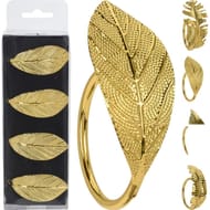 Anneaux de serviette dorés x4