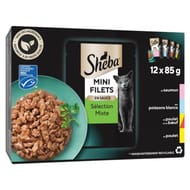 Sheba pâtée pour chat mini filets aux poissons 12x85g