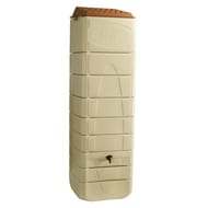 Récupérateur à eau mural 650 litres beige avec couvercle et accessoires