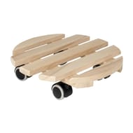 Support à roulettes diam 38cm en bois d'hêtre avec roulettes