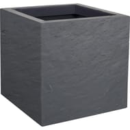 Pot carré volcania up 29.50cm gris galet 21 litres