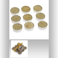 Bougies chauffe-plat coloris doré pailleté x9