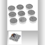 Bougies chauffe-plat coloris argent pailleté x9