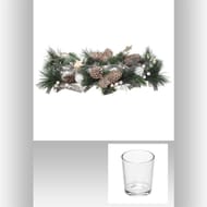 Photophore centre de table nature blanc