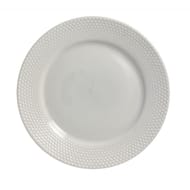 Assiette plate 26.5cm embossee pois