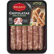 Chipolatas aux herbes x6 330g Label Rouge Bigard
