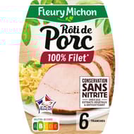 Fleury michon rôti de porc supérieur 6 tranches 180g