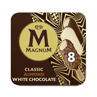 Magnum bâtonnet classic, amande, chocolat blanc 8x100ml 572g