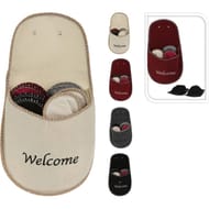 Porte chaussons + 4 paires de chaussons invités