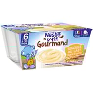 Nestlé p'tit gourmand crème dessert semoule lait dès 6 mois 4x100g