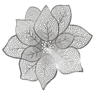 Set de table fleur argent d 44 cm