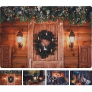 Tapis d'accueil décor noël