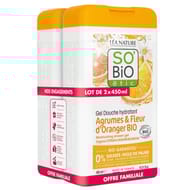 So bio gel douche agrumes fleur d'oranger 2x450ml