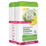 So bio gel douche verveine citron 2x450ml
