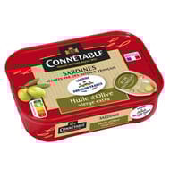 Connetable 1/6 sardines pavillon france à l'huile d'olive vierge extra 115g