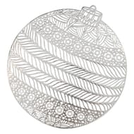 Set boule de noël argent 38 cm