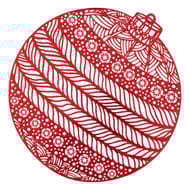 Set de table boule noël rouge 38 cm