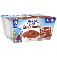 Nestlé p'tit gourmand crème dessert cacao dès 8 mois 4x100g