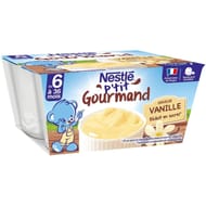 Nestlé p'tit gourmand crème dessert vanille dès 6 mois 4x100g