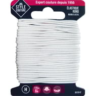 Style couture élastique rond 8m blanc