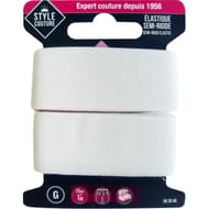 Elastique semi-rigide 25mm x 1m blanc Style couture